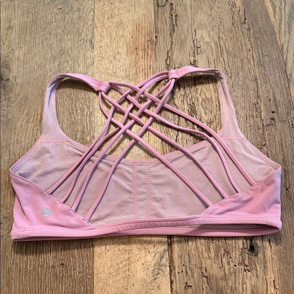 Lululemon Women's Pink Strappy Sports Bra